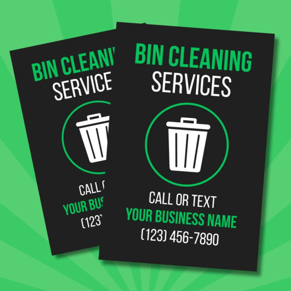 bin cleaning, flyers