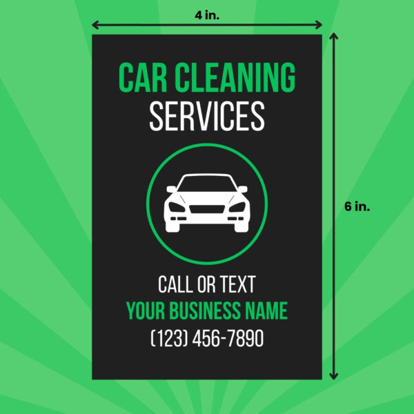 car cleaning, flyer size