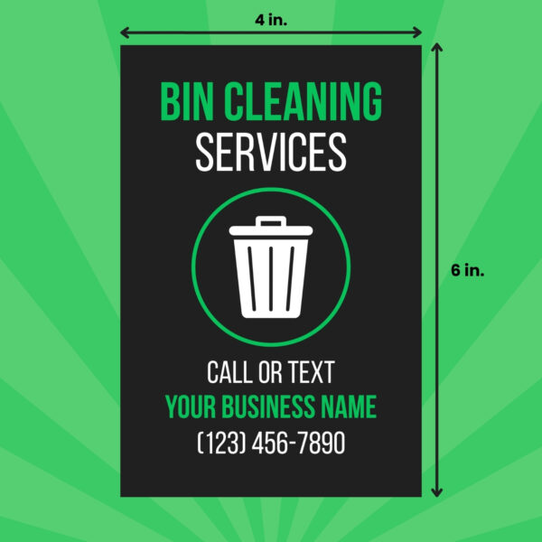 bin cleaning, flyer size