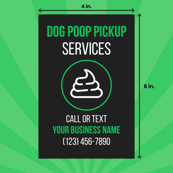 dog poop pickup, flyer size