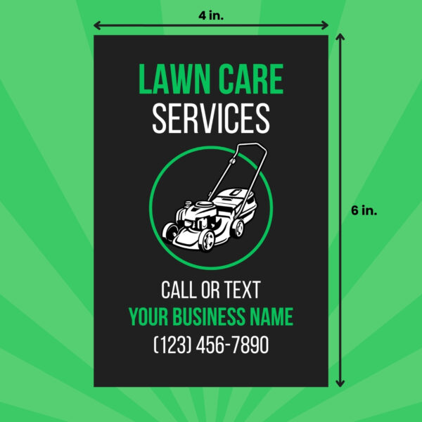lawn care, flyers, size