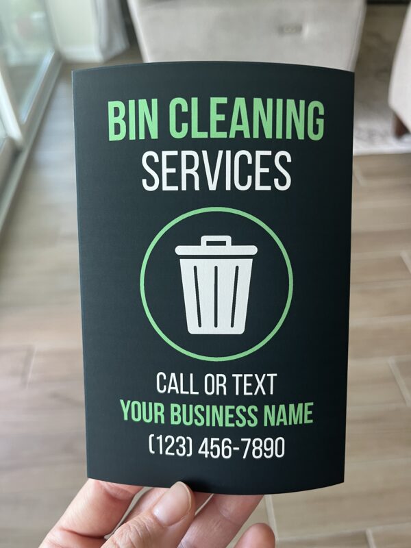 bin cleaning, flyer