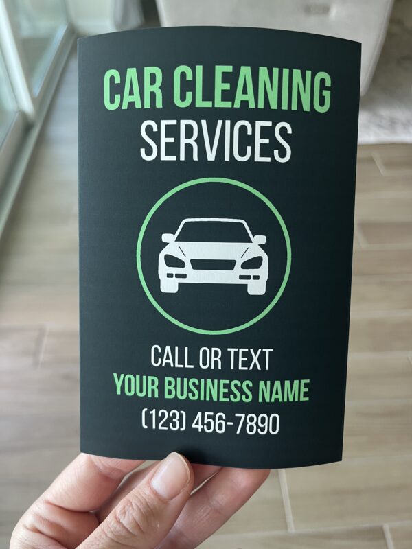 car cleaning, flyer