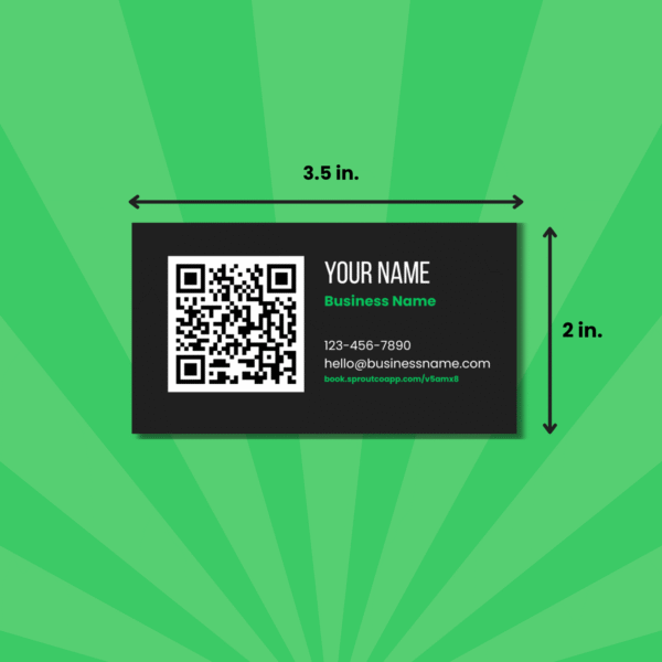 Customer Booking Site QR Business Cards (3.5"x2") - Image 2